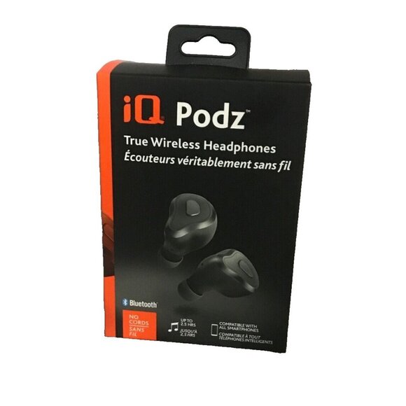 iQ Podz True Wireless Headphones Bluetooth 2.5 Hour Battery Life For Smartphones - Picture 1 of 4